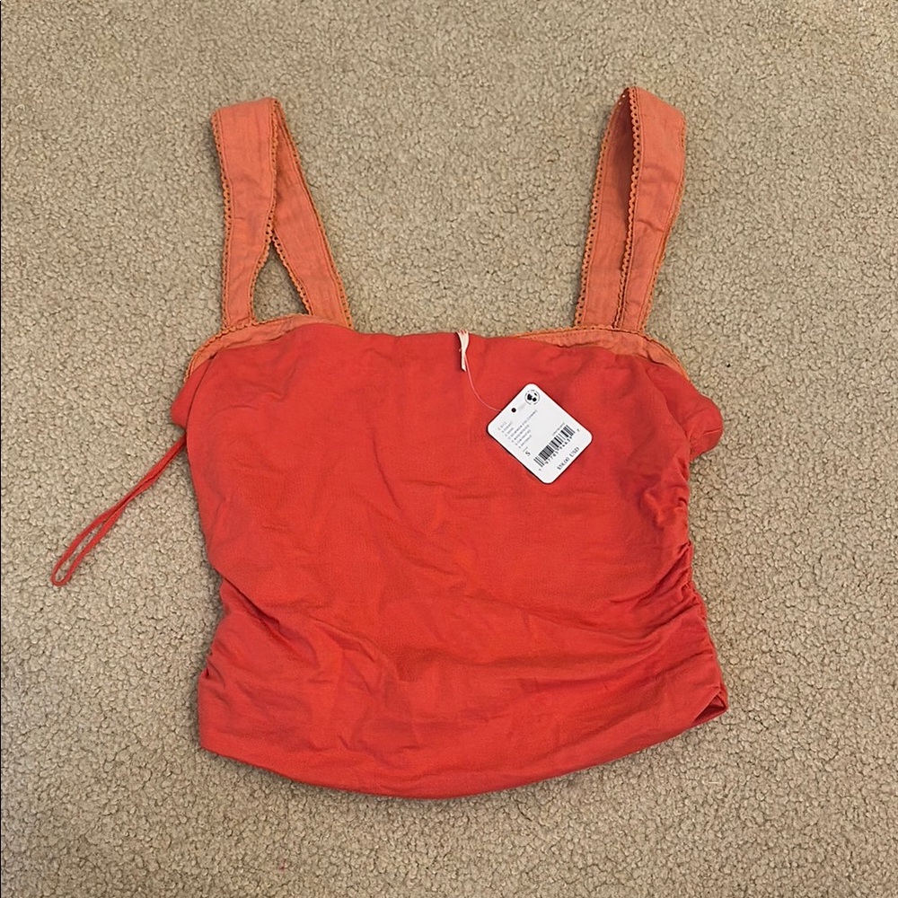 NWT Women's Orange Sleeveless Free People Top